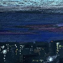Before dawn, oil pastels, 15 x 70 cm, 2020